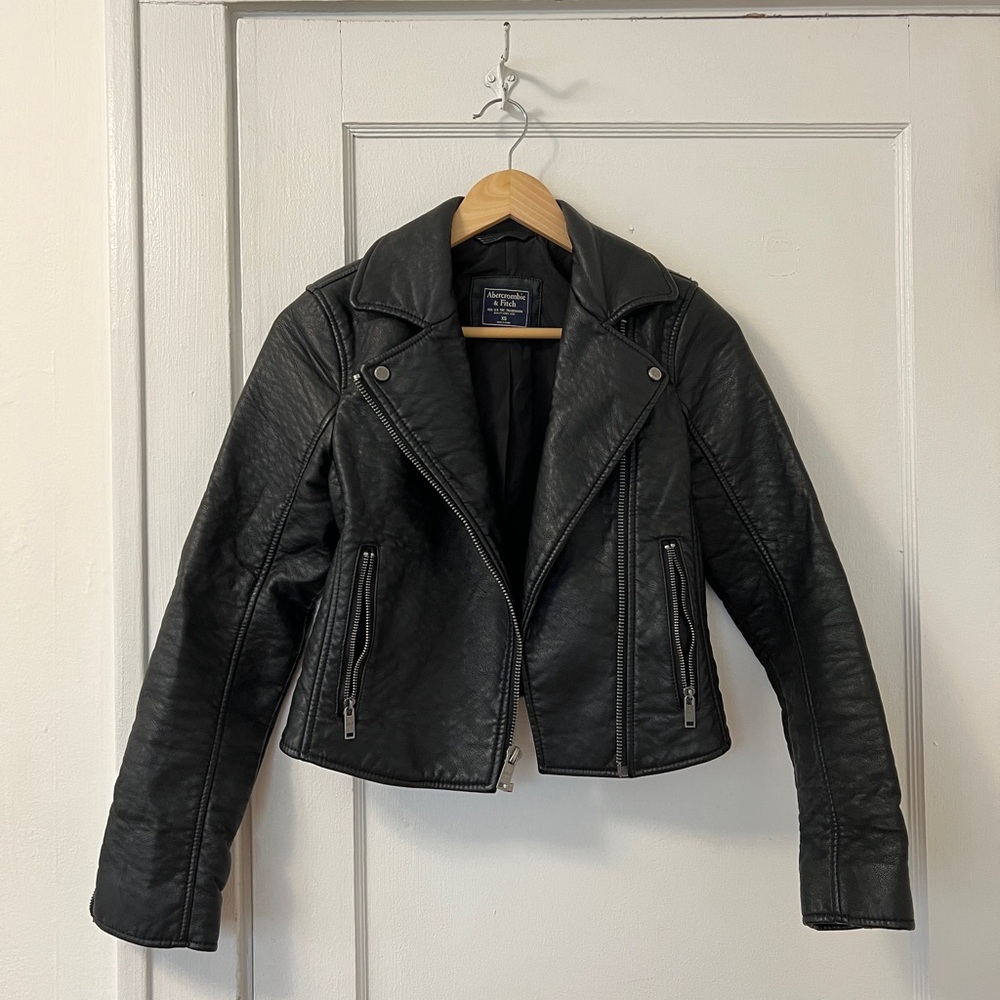 Abercrombie & Fitch Vegan Leather Moto Jacket
